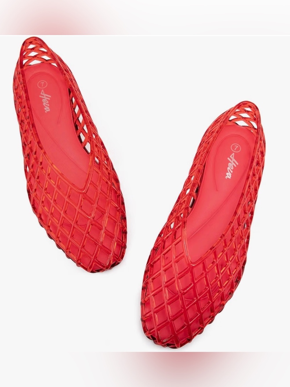 Heva / Red Jelly Ballet Flat for Women